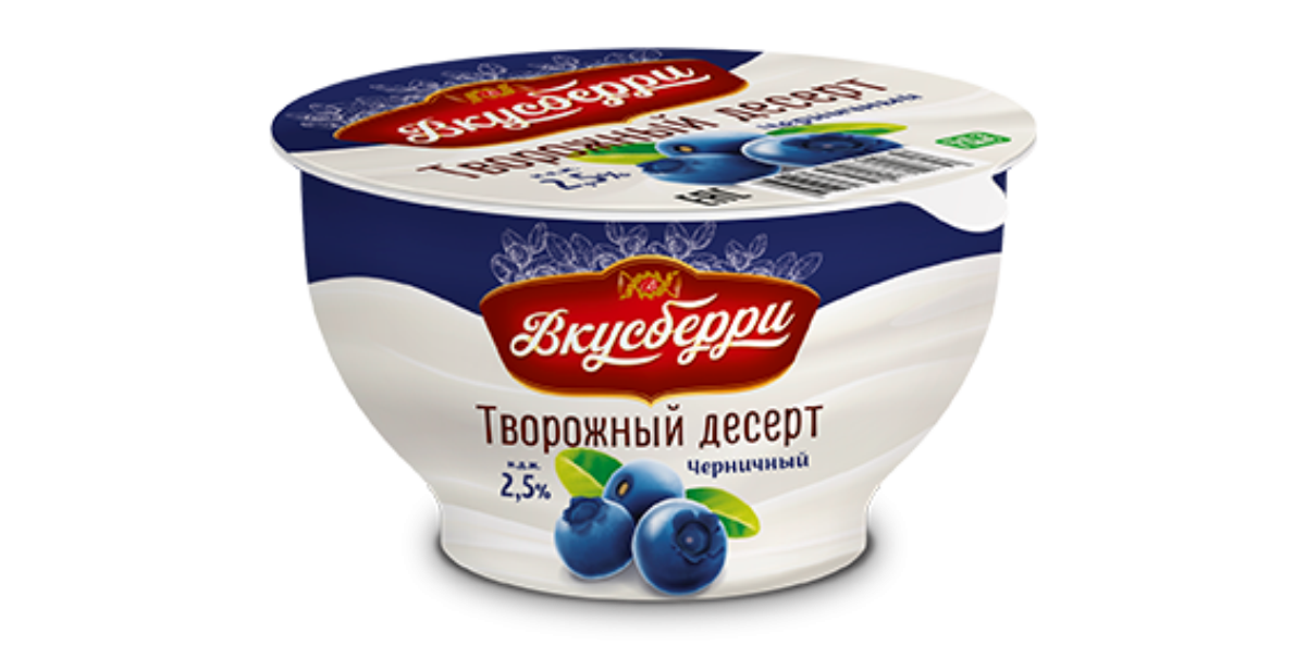 Десерт__4% | Творожный черничный