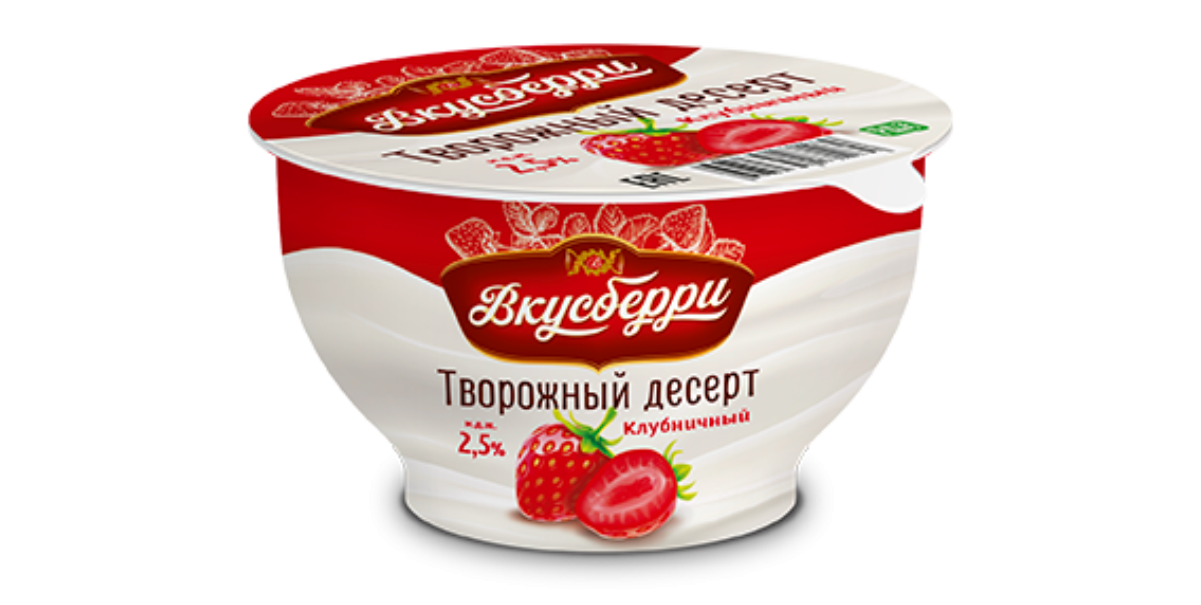 Десерт__4% | Творожный клубничный